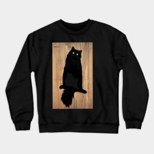 Black Cat Sprawl Crewneck Sweatshirt